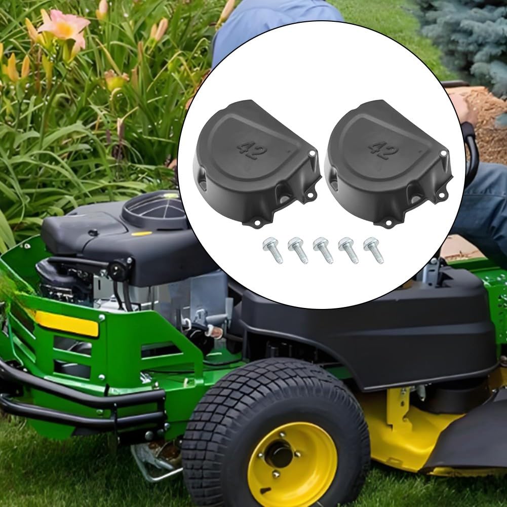 Kit di 7 cinghie di protezione per tosaerba John-Deere D130 D105 D125 D110 E130 E100 LA125, protezioni laterali sinistra e destra con viti, protegge le cinture da rocce e detriti, riduce i detriti