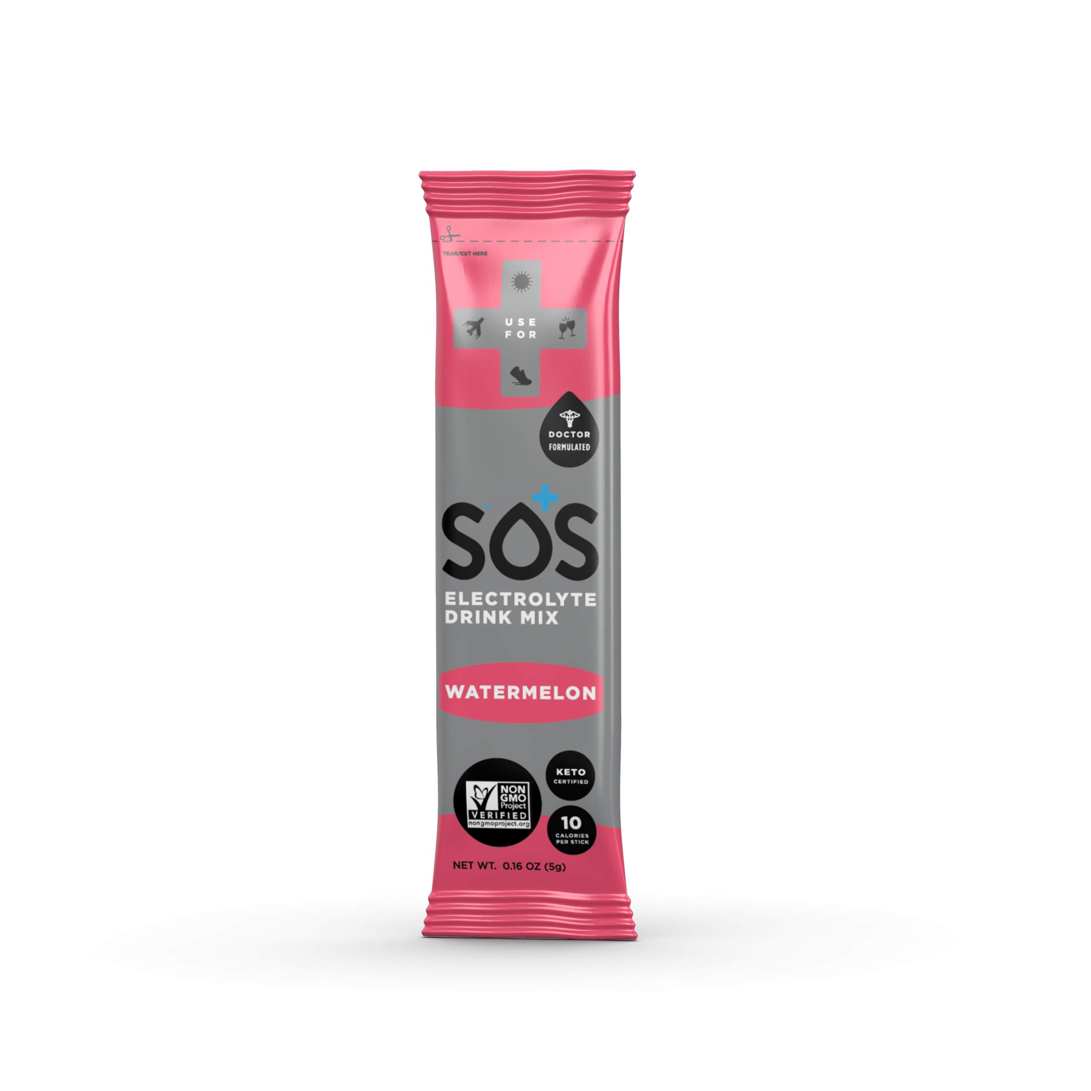 SOS Hydration Electrolyte Powder Packets, LowSugar, Immunity Support