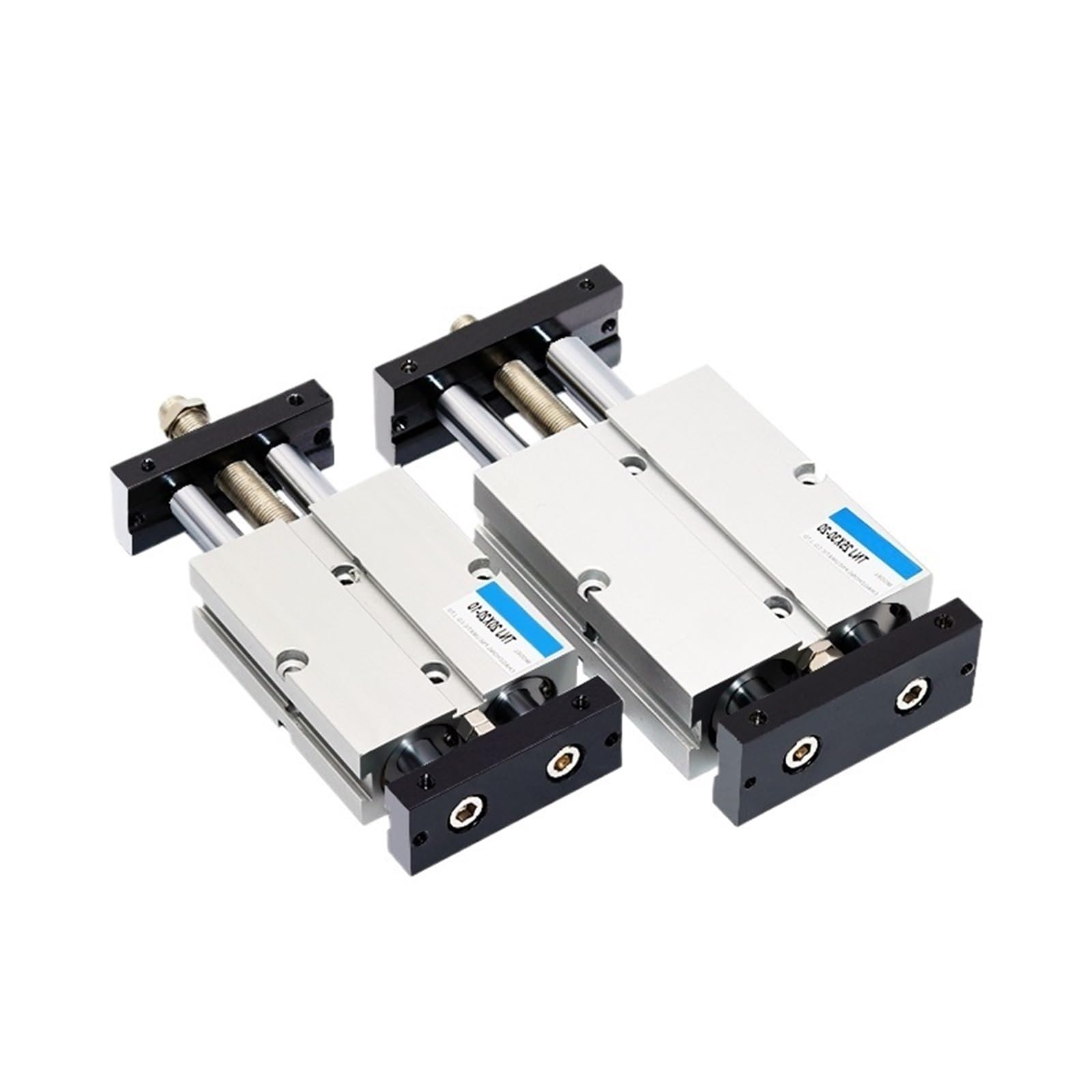 1 szt. podwójny pręt TNJ typ pneumatyczny cylinder otwór 10 16 20 mm skok ze stopu aluminium 10 ~ 200 mm cylinder pneumatyczny regulowany skok (TNJ20x100-50)