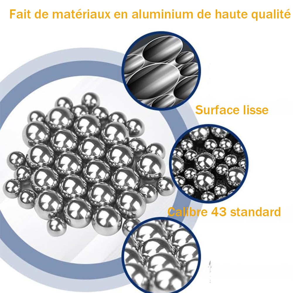 Lot De 100 Balles De Paintball En Aluminium Massif Riot Balls Autodefense Pour Entrainement Moins Mortel Blanc 19 G Lot De 100 Balles De Paintball En Aluminium Massif Riot Balls Autodefense Pour Entrainement Moins Mortel Blanc 19 G