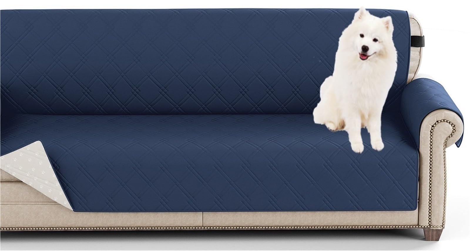 Housse de canapé imperméable anti-taches pour fauteuil 3 places