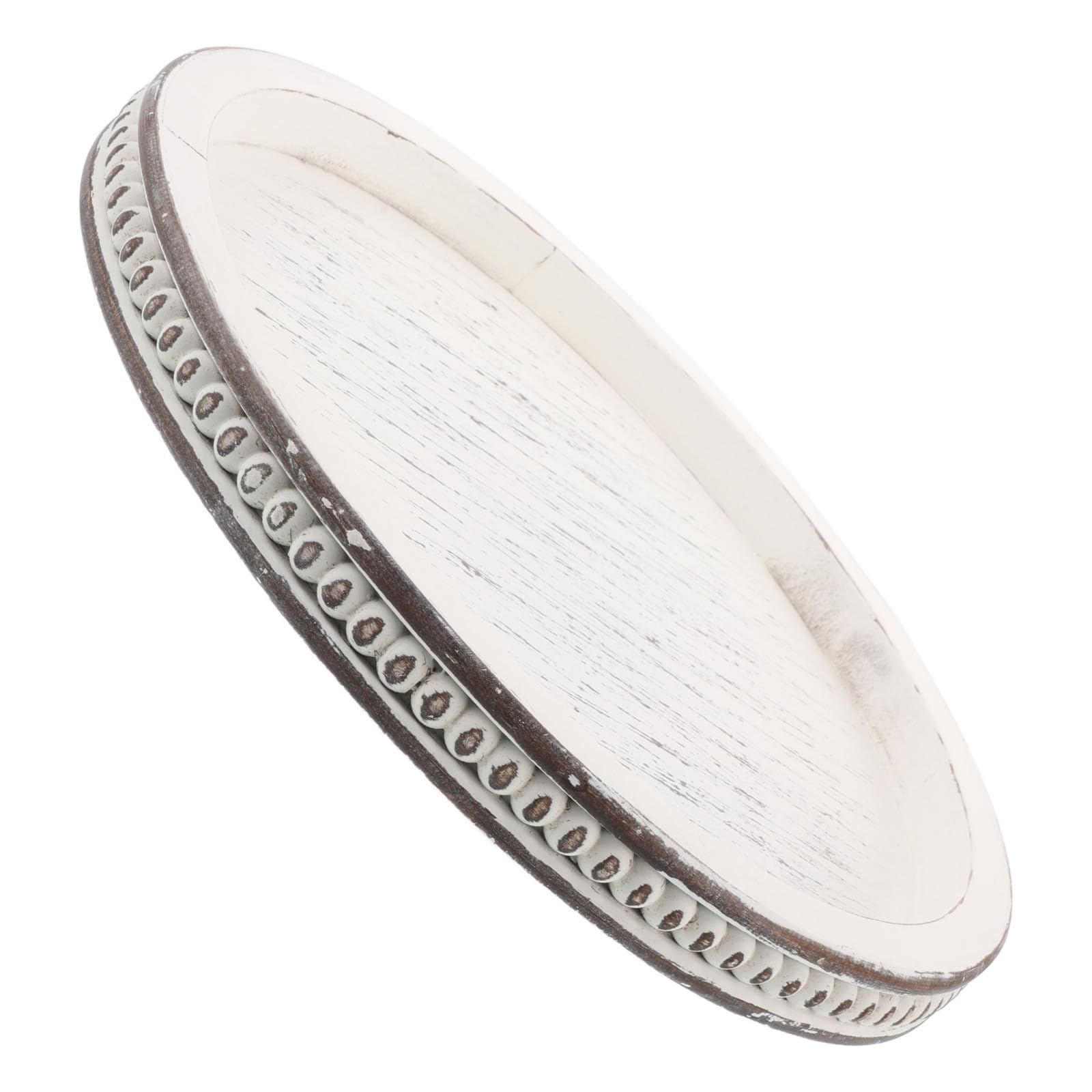 Bandeja circular decorativa beige de diseño artístico Toddmomy