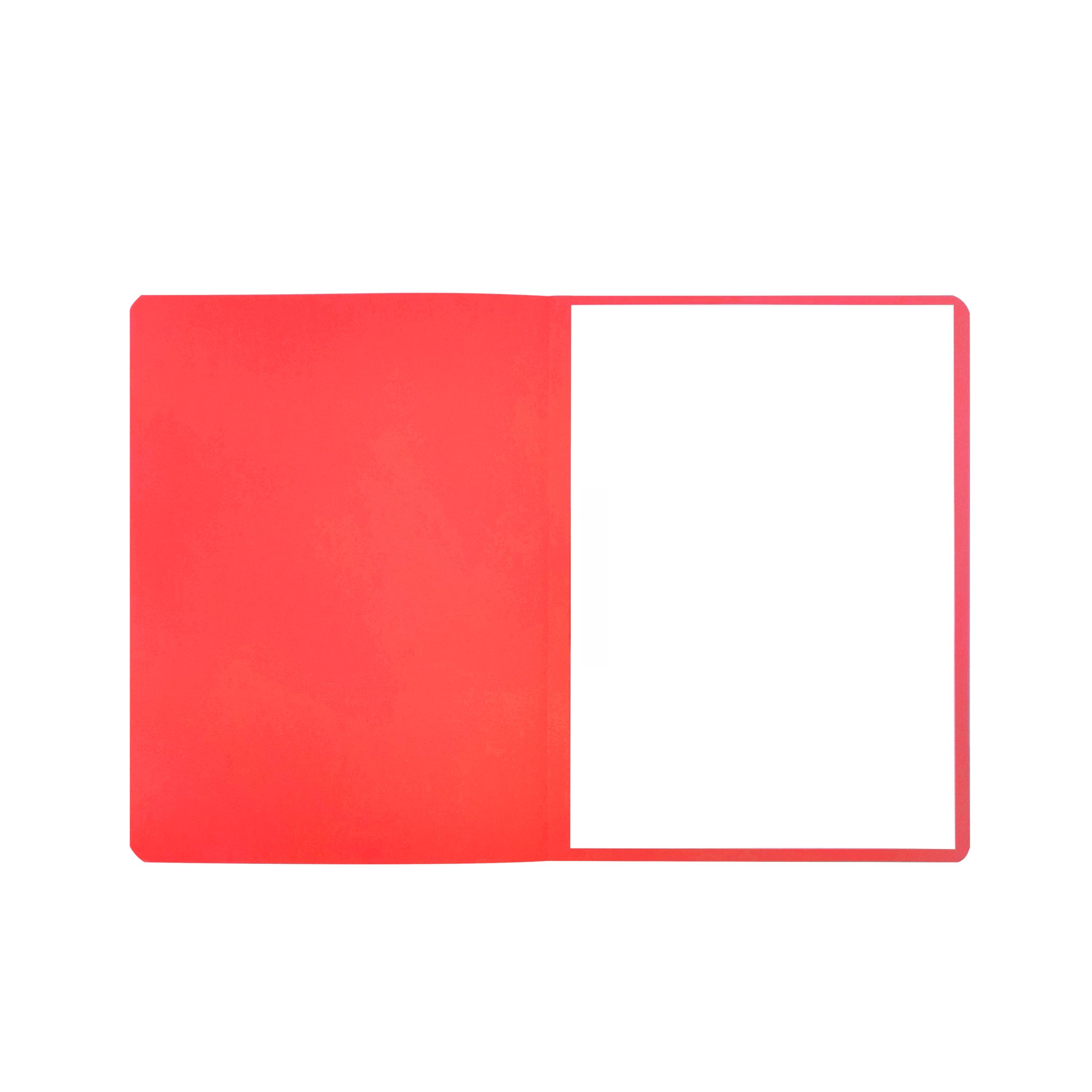 Raylu Paper® - Pack de 25 Subcarpetas de cartulina para documentos, colores vivos. Carpetas de cartulina kraft gruesa de 200g (Rojo, A4)