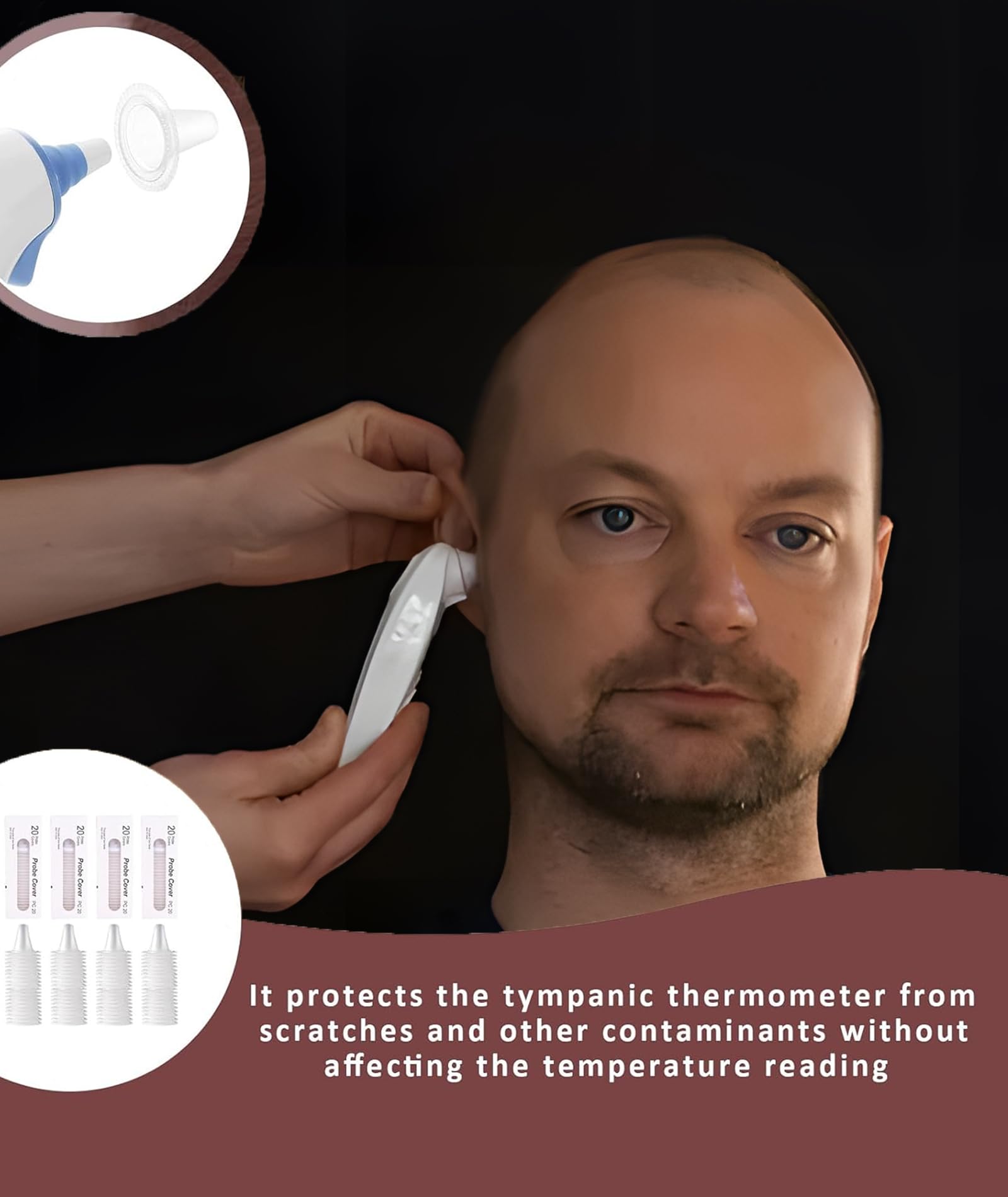 Disposable Ear Thermometer Covers, Hygienic Probe Covers for Accurate Temperature Measurement, Compatible with Various Ear Thermometers, Ideal for Home and Clinic Use (100) - Image 4 thumbnail