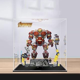 Display Case for Lego Lego 76105 Anti-Hulk Armor Display Case Acrylic Display Case for Lego 76105 (Not Included Lego Model) 3mm,33x23x32cm