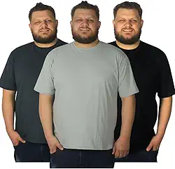 Kit 3 Camisetas Plus Size Masculina Camisas Lisa G1 G2 G3 G4