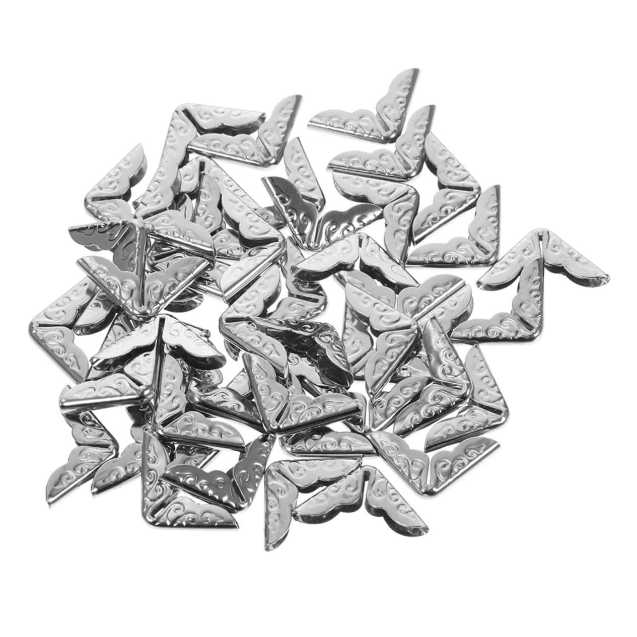 Gadpiparty 40Pcs Sturdy Metal Book Corners Protector Vintage Edge Covers for Albums Notebooks and Scrapbooks Smooth Decorative Supplies for Enhanced Book Durability and Style