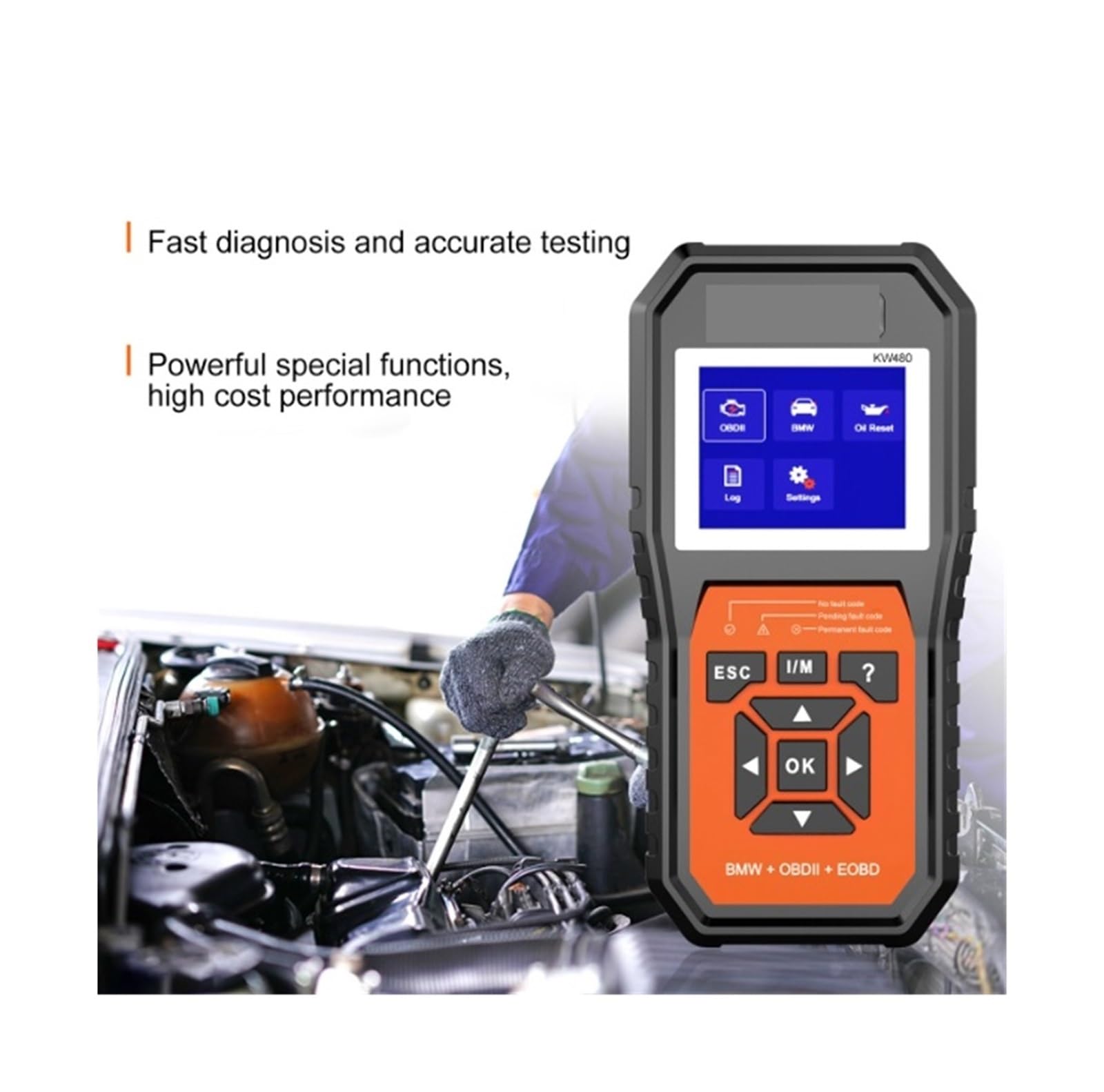 OBD2 EOBD Pełne narzędzie diagnostyczne skanera systemu skaner samochodowy,Przyjazny dla użytkownika