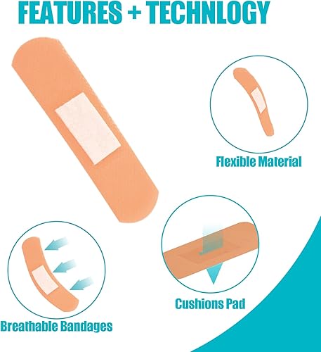 Miniatura 4 de Lounsweer 720 vendajes variados de estilos variados adhesivos de tela flexible transpirable en la punta de los dedos nudillos vendajes a granel