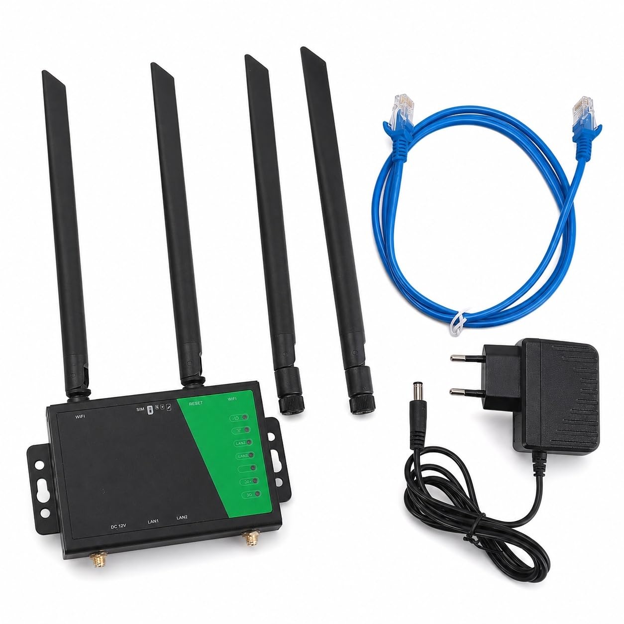Router Wireless 4G LTE, Modem Router 4G LTE Sbloccato con Slot per Scheda SIM, Antenna WiFi 5dBi Ad Alto Guadagno da 300 Mbps per Interni Smarthome (Spina europea)