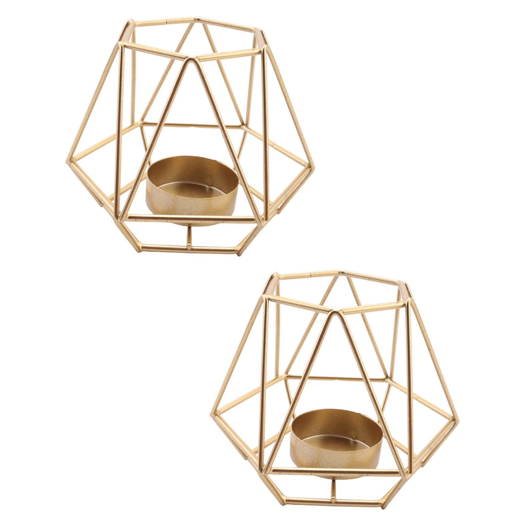 16 Stück Metall Geometrisches Design Teelicht Votivkerzenhalter Hohl Teelichthalter