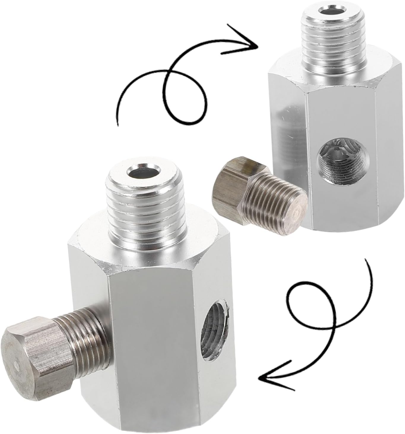 Pressure Connector Shaped Adapter for Automotive Hydraulic System Replacement Part Quick Connect Design for Effortless Installation and Precision Monitoring