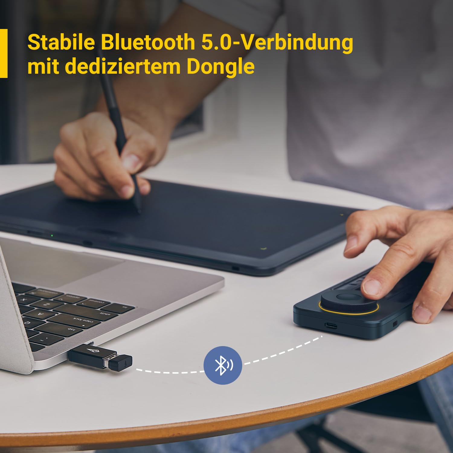 Xencelabs Quick Keys für Grafiktablett Zeichentablets Fernbedienung mit OLED-Display Programmierbares Tastaturfeld Anpassbare Shortcut-Tasten programmierbare Tastatur für Grafiktablets PC Laptop