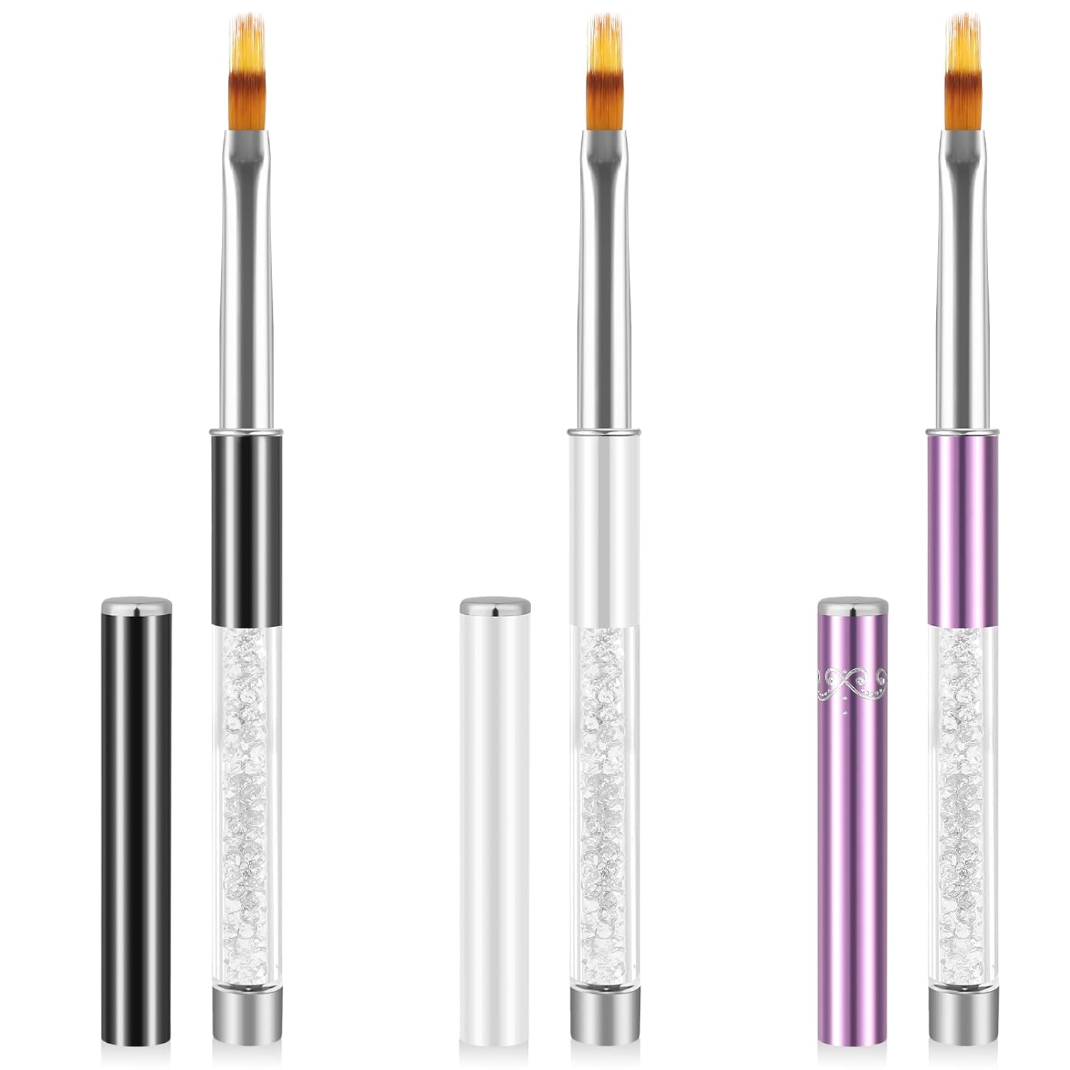 3pc Ombre Nail Brush Set for Gradient Art & Design