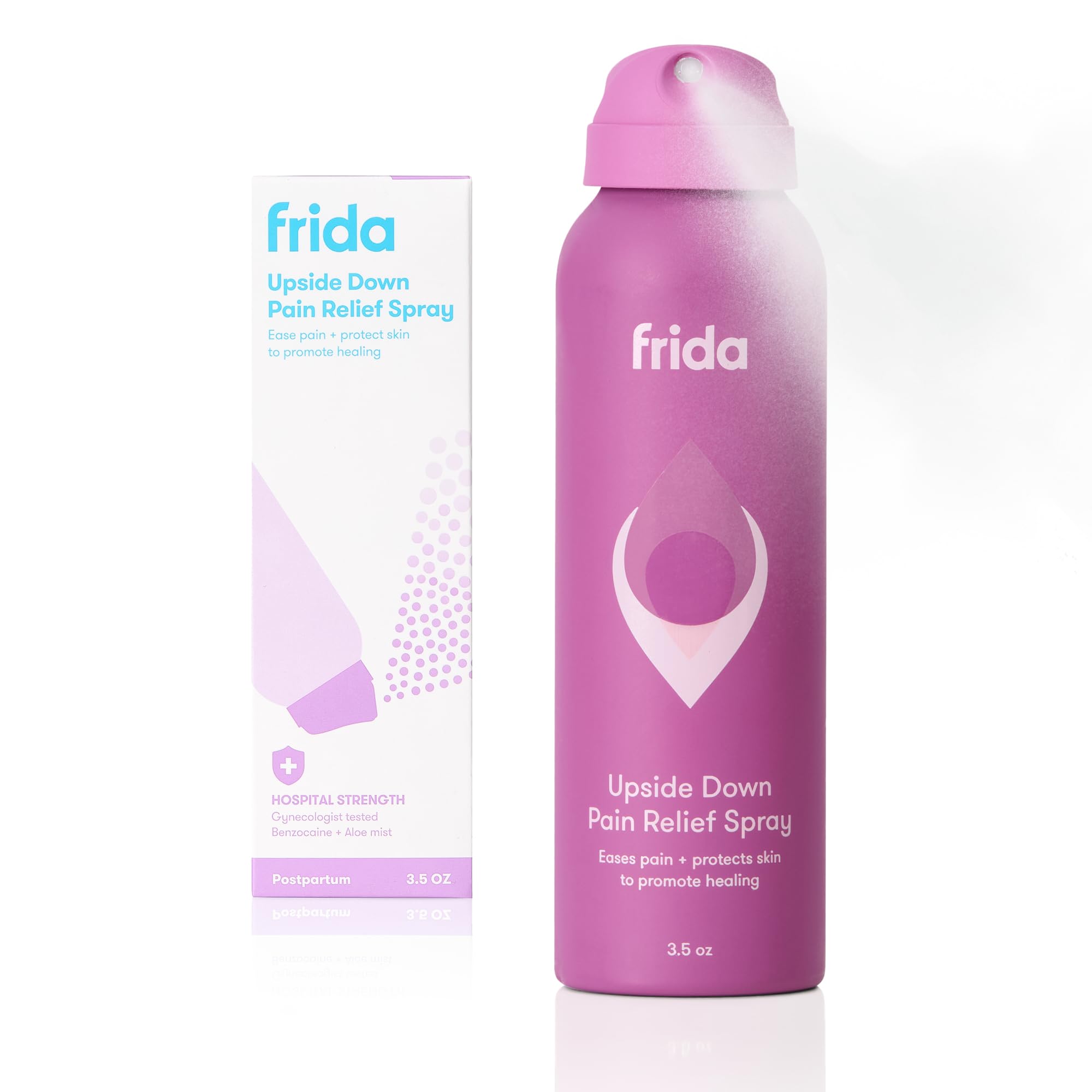 Frida Mom Anesthetic Spray, Hospital Strength Benzocaine and Glycerin for Instant Relief and Healing, Dermatologist Tested, with Aloe and Witch Hazel,