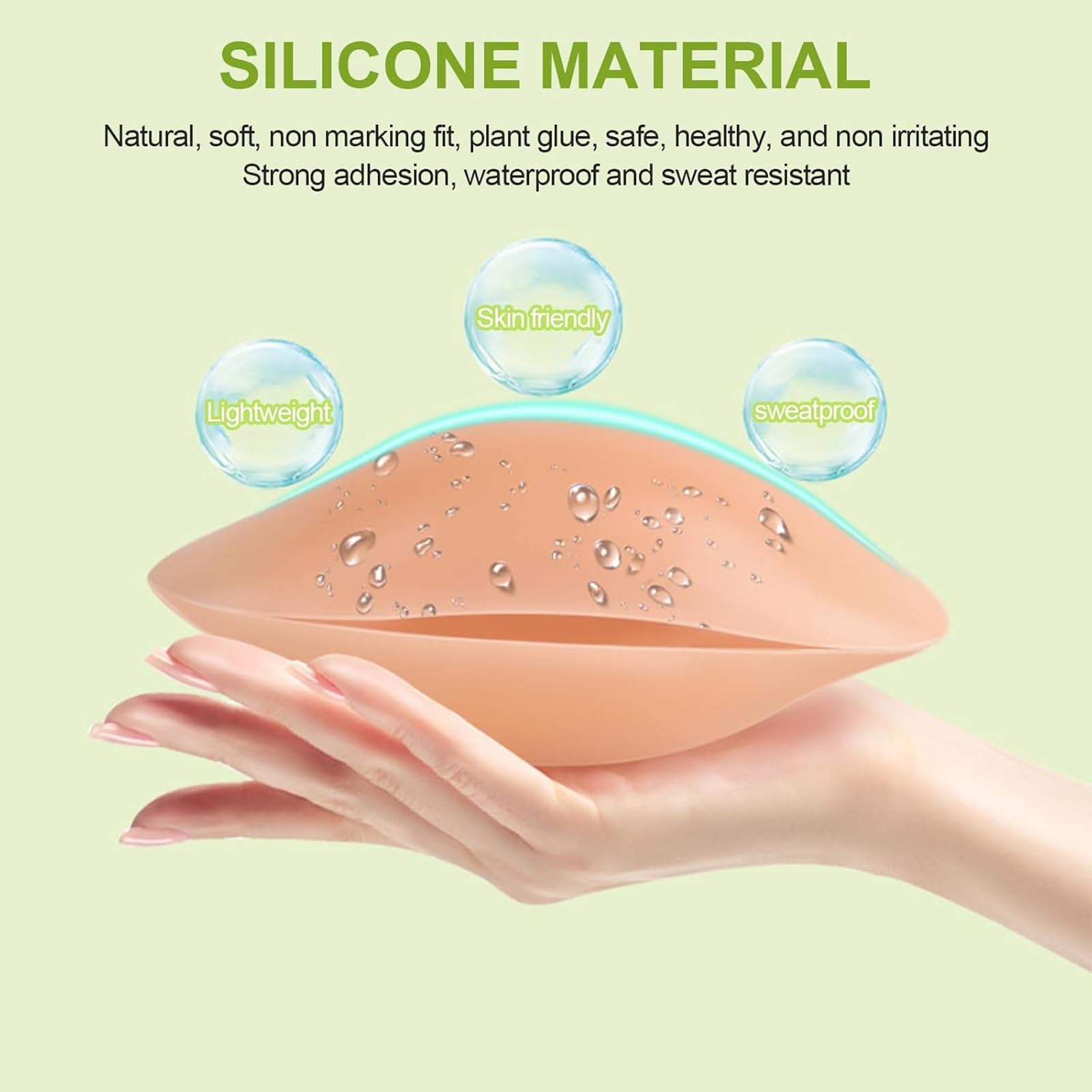 Eulihent 2 Pares Hombreras Autoadhesivas de Silicona Hombreras de Silicona Reutilizables Hombreras de Silicona Transparentes Hombreras Adhesivas Antideslizantes para Mujeres Hombres — view 3