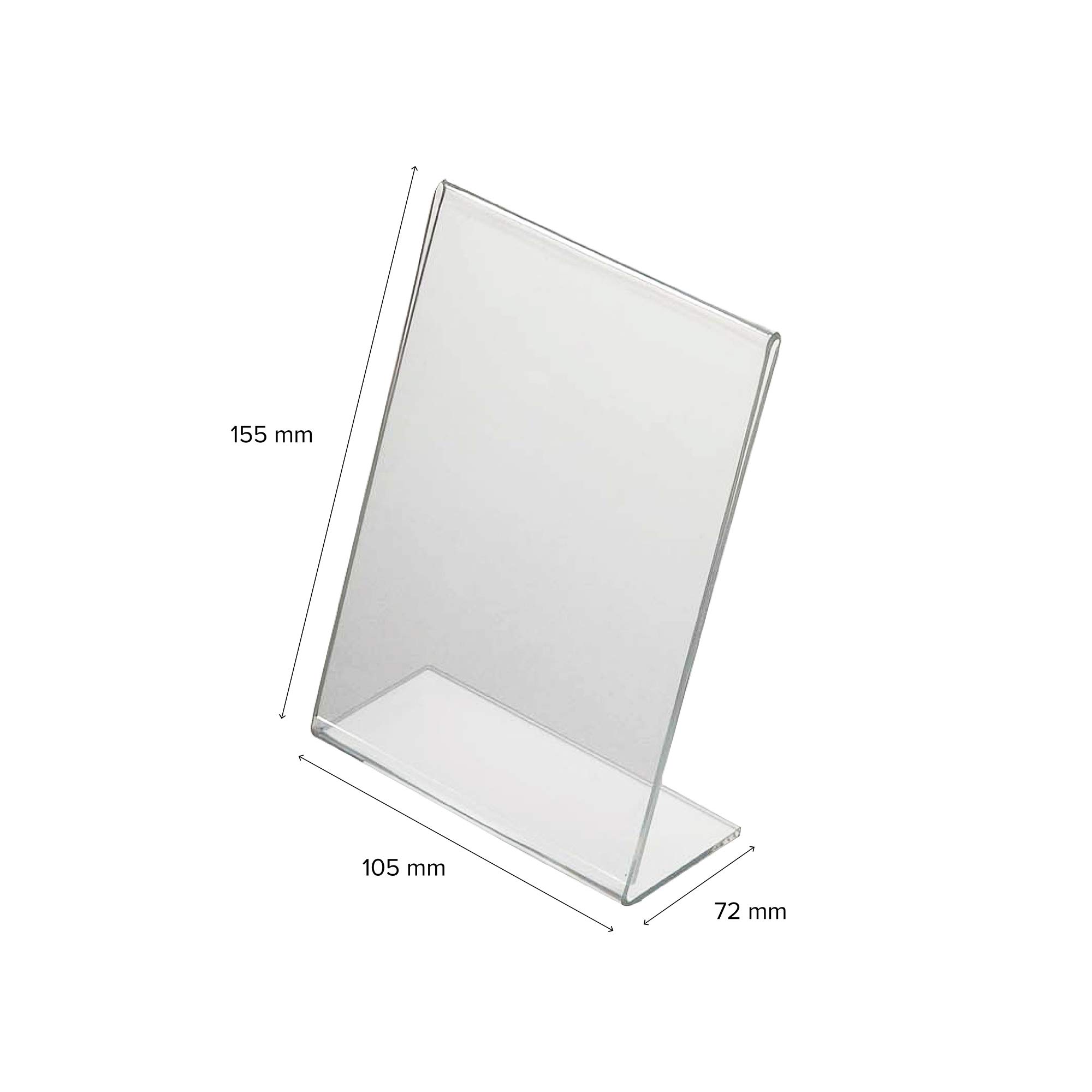 Expositor de mesa (acrílico, DIN A4, DIN A5, DIN A6), transparente, color transparente DIN A6 (30 Stück)