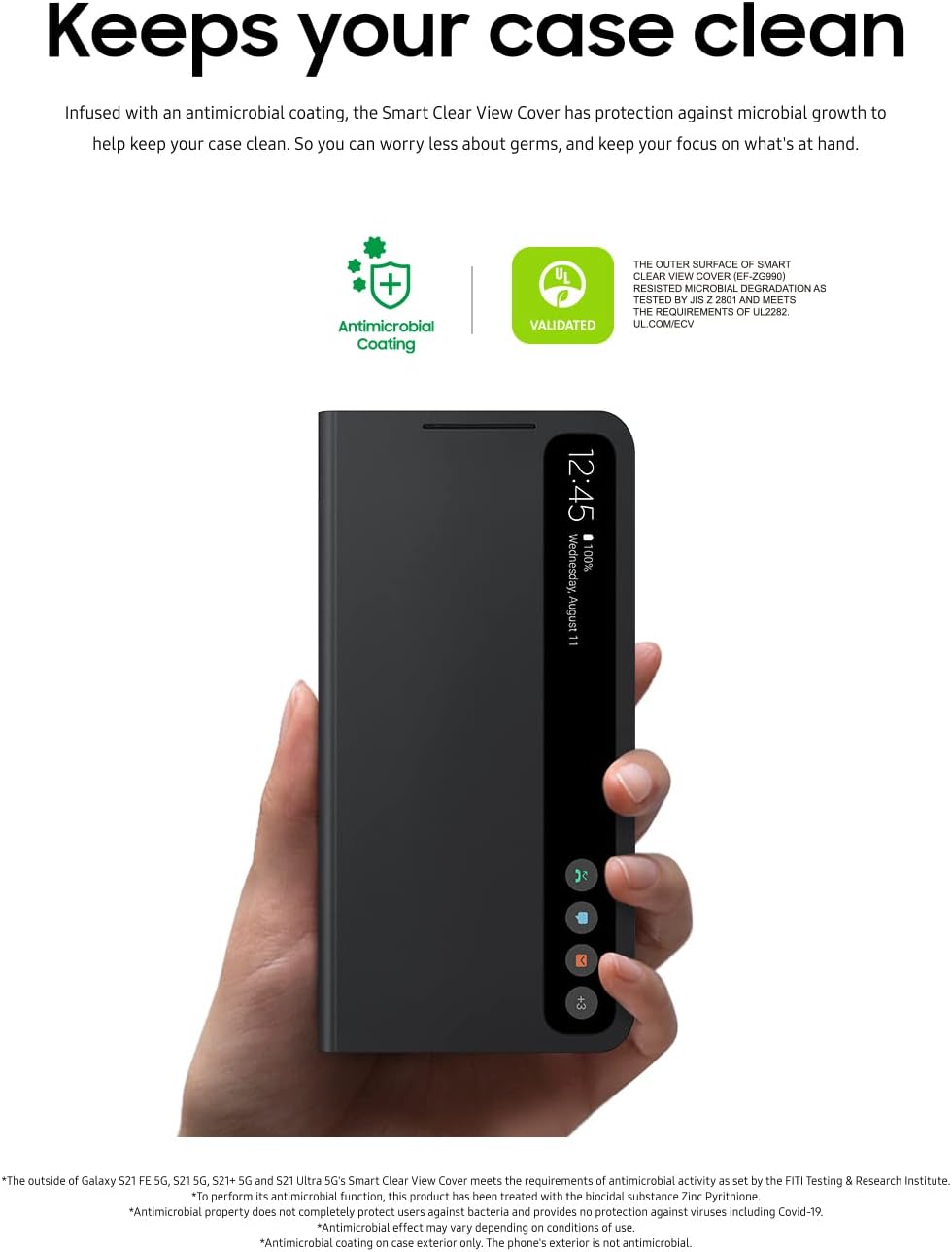 Samsung Galaxy S21 FE 5G S View Cover, Funda protectora con