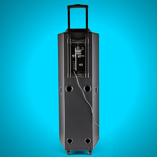 Miniatura 7 de QFX Altavoces Bluetooth grandes profesionales E-1500 | Sistema de altavoces PA portátiles | Woofers duales de 15 pulgadas, tweeter de 1.5 pulgadas y