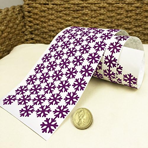 i.LifeUK 144 Snowflake Vinyl Christmas Sticker 20mm Colour Self Adhesive Peel&Stick -White