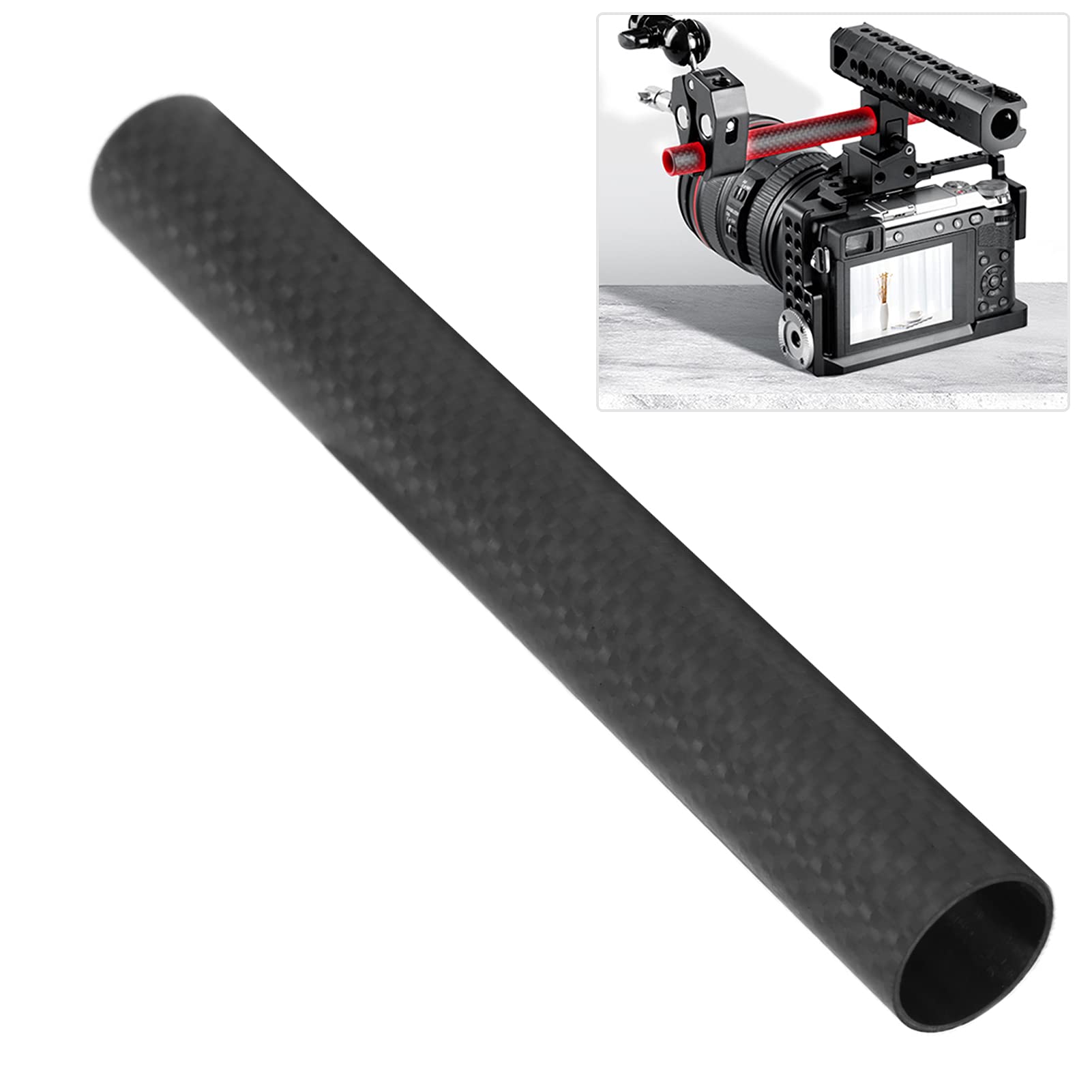Carbon Fiber Tube Rod dla Durchmesser 19mm Rod Rail System Follow Focus Camera Cage Kit dla Kamera Foto Durchmesser 19mm Rod Rail System Tube(15cm)