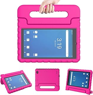 LTROP Onn 7 Inch Tablet Case, Surf Onn 7 Tablet Case, Shockproof Handle Stand Child Proof Case for Walmart Onn 7" Tablet Android 2020/2019 (Model: 100005206/100015685) - Pink