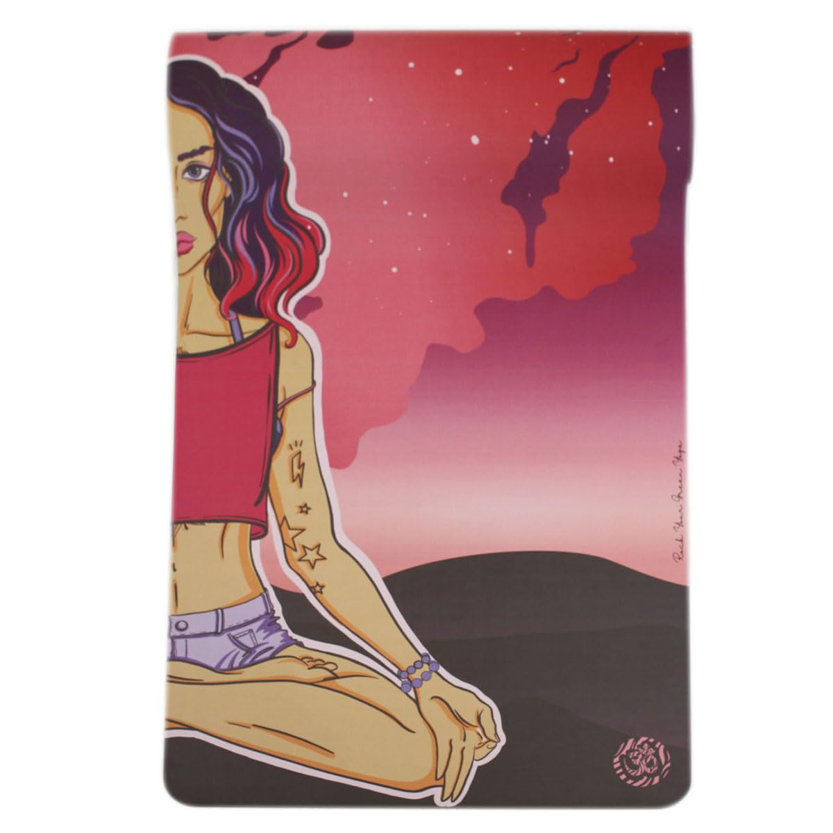 EL YOGA MOLA - Tappetino yoga Lotus Woman di alta qualità, vegano e antiscivolo dal design esclusivo. 183 x 68 cm, spessore 0,5 cm, tappetino morbido e confortevole per gli esercizi