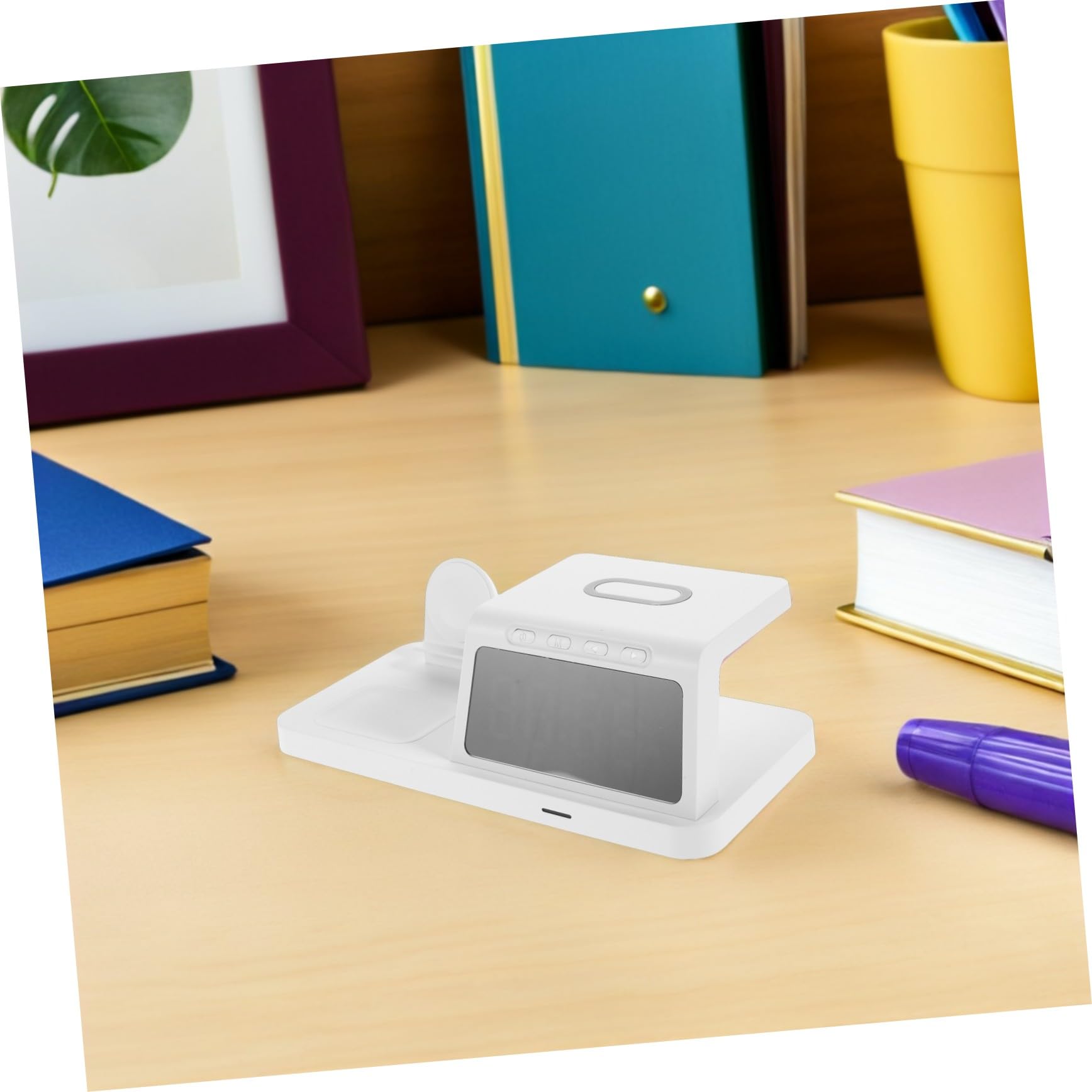 15w Caricatore Wireless con Orologio Dock di Ricarica Rapida da Supporto per Ricarica Wireless Adatto per Smartphone per Comodino e Ufficio