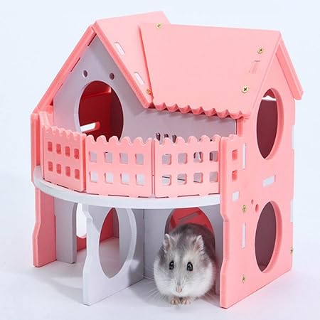 Amazon ハムスターハウス ハムちゃんの2階別荘 ペットハウス 木製ハウス ペット用品 可愛い家 運動不足肥満解消ストレス解消 通気性抜群 小動物 住宅 昼寝休憩用 ピンク Purebeaty 飼育ケージ 通販 Amazon ハムスターハウス ハムちゃんの2階別荘 ペットハウス 木製ハウス ペット用品 可愛い家 運動不足肥満解消ストレス解消 通気性抜群 小動物 住宅 昼寝休憩用 ピンク Purebeaty 飼育ケージ 通販