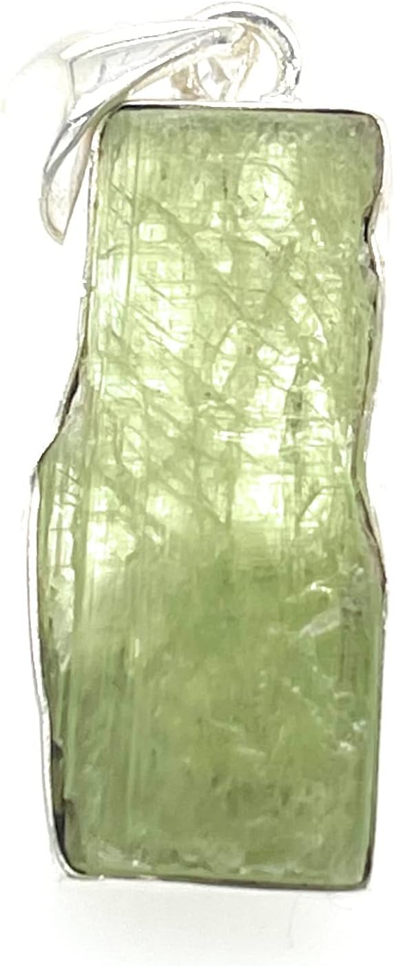 Natural Green Kyanite 925 Sterling Silver Pendant 35mm - Image 4