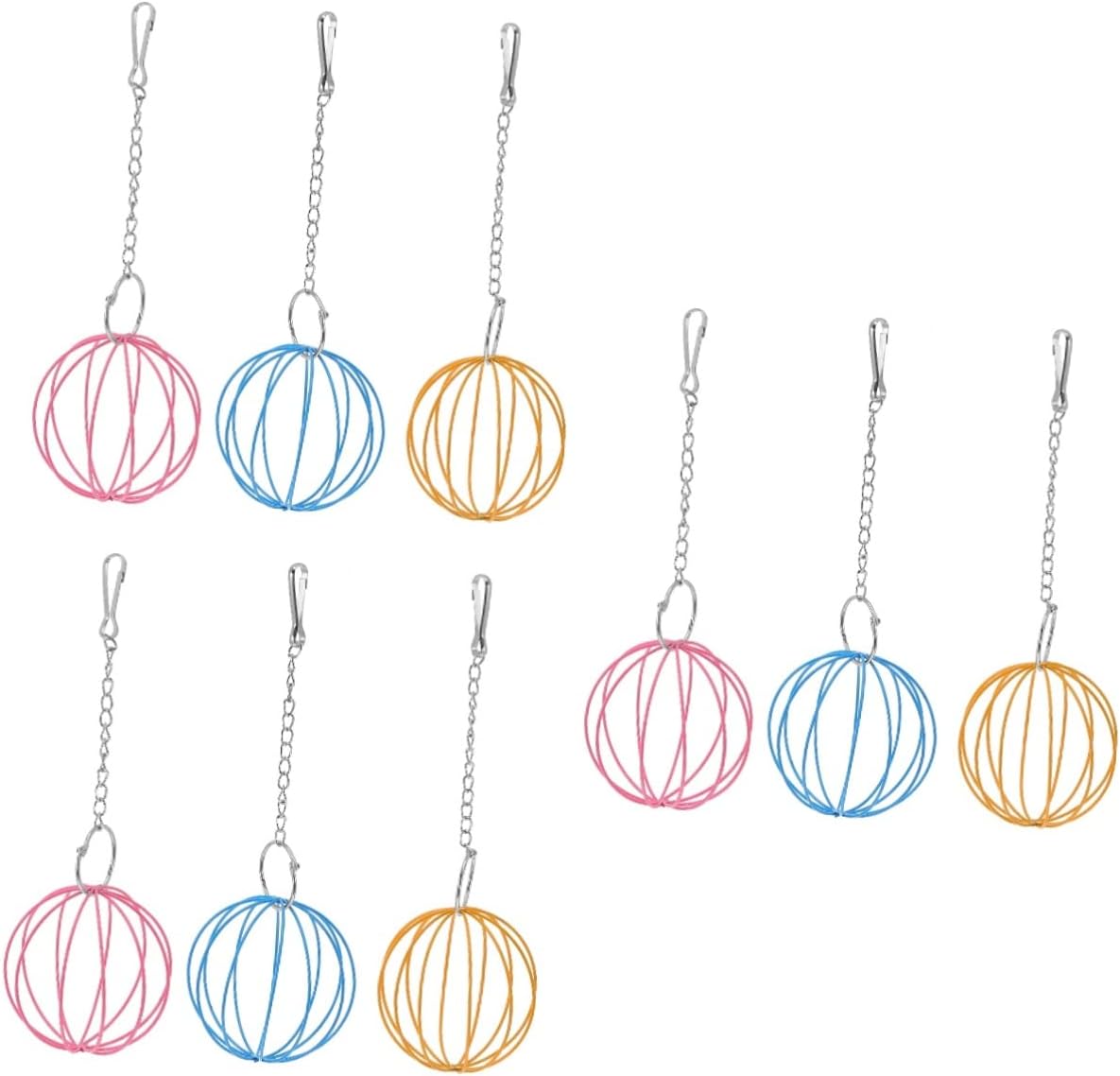 9 Pcs Rabbit Grass Ball for Guinea Pigs Goat Feeder Chinchilla Bunny Feeder Small Animal Food Dispenser Guinea Pigs Hanging Feeder Pet Accessory Hanging Rabbit Feeder