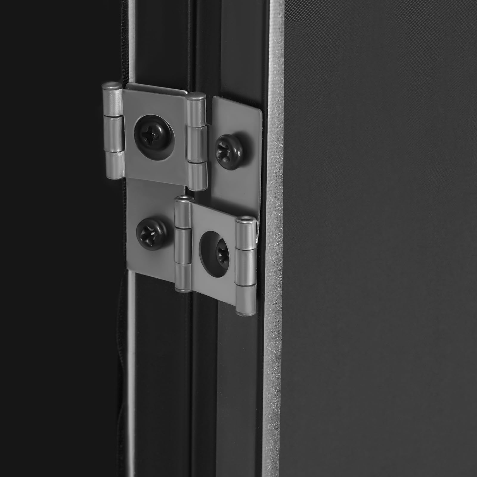 Écran de DJ 4 segments - Panneaux pliables - Pour pupitre de DJ - Support de DJ pliable et mobile - Noir