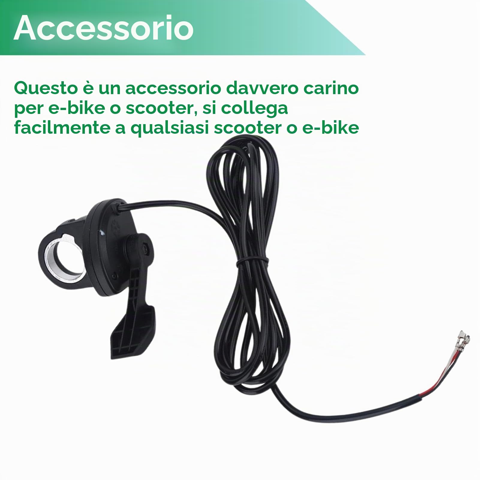 Jadeshay Acceleratore per Bici elettrica, Acceleratore Monopattino Elettrico Universale Manopola del Pollice Regolatore di velocità per Bicicletta Elettrica Accessori Pratici