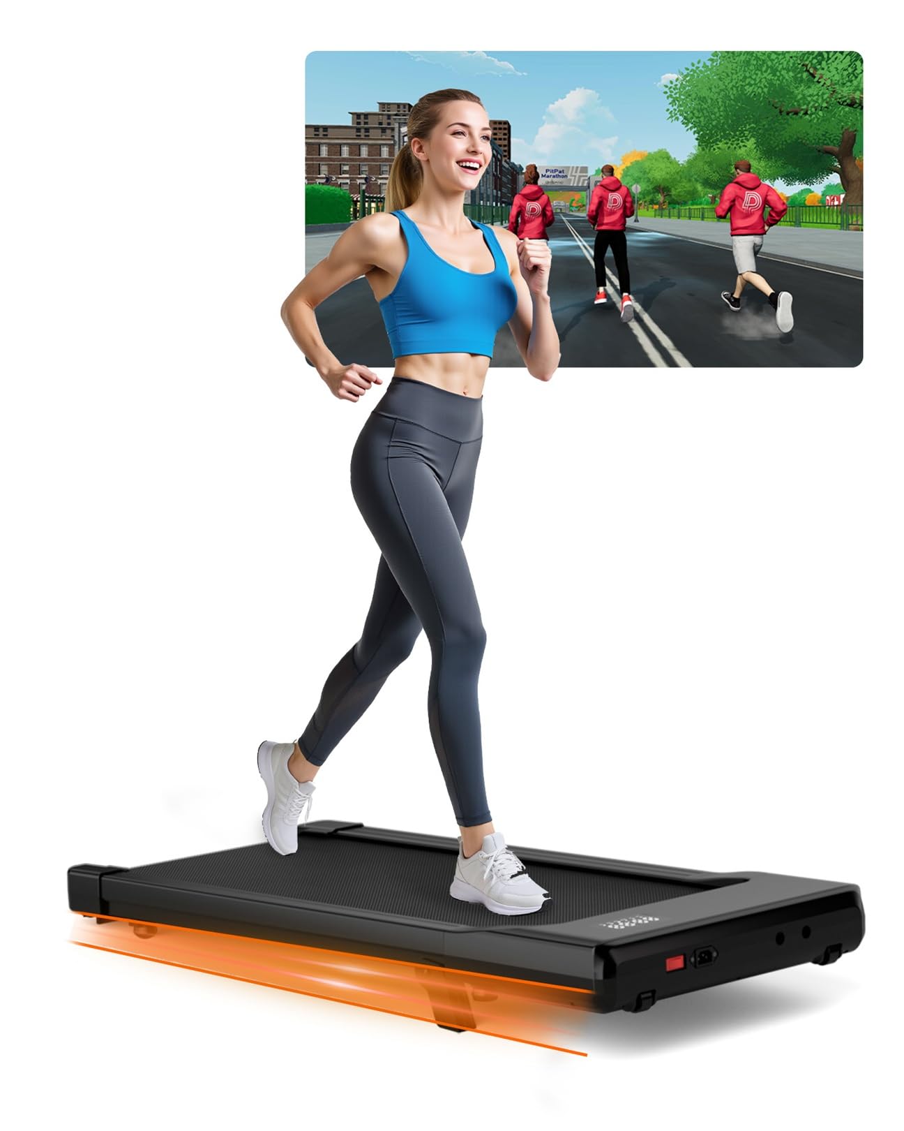 Tapis de Course avec Inclinaison, Tapis Roulant Multi-Coureurs, Max 136KG 159KG, Contrôle APP