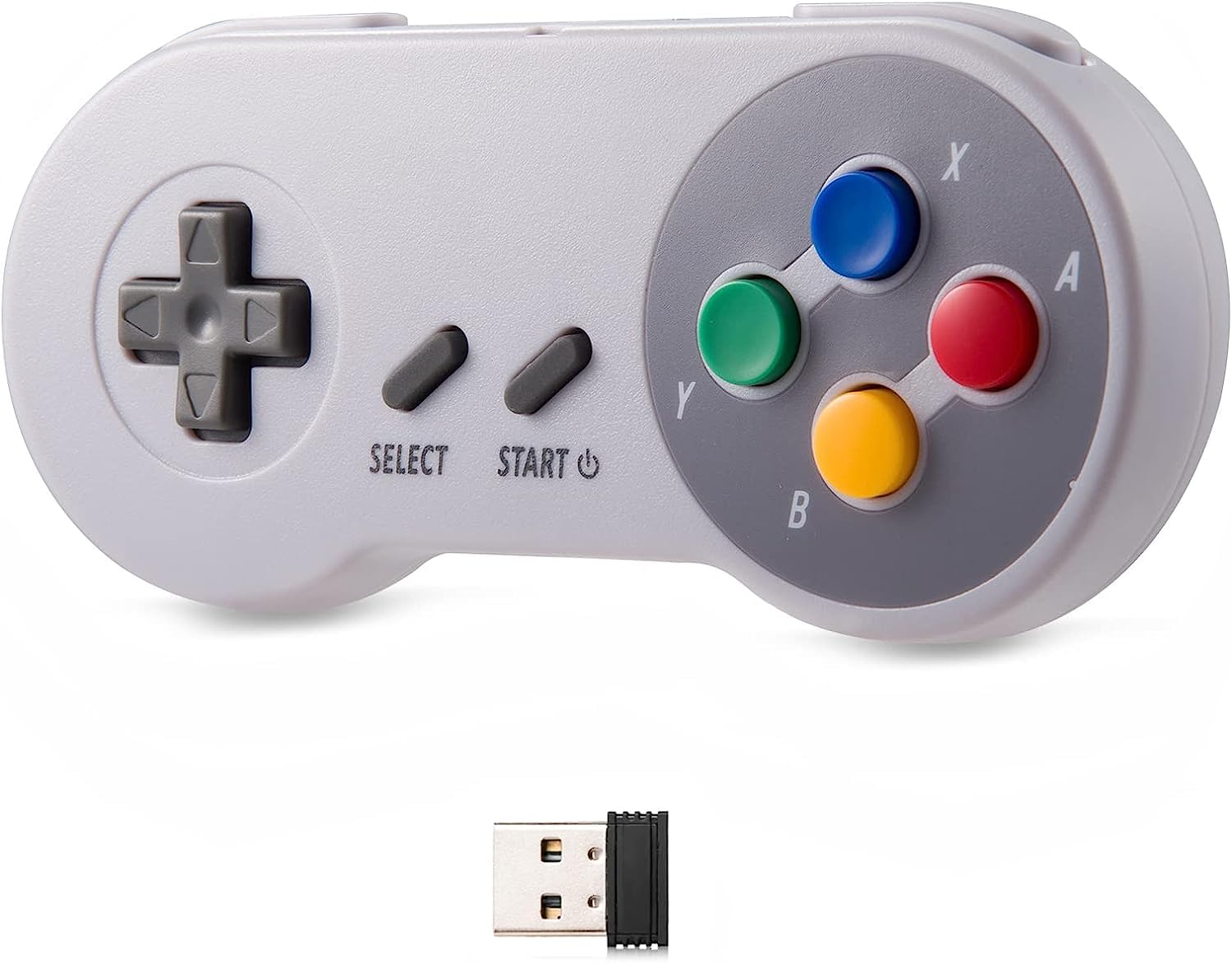 REES52 Retro Wireless SNES USB Controller, kiwitatá Rechargeable SNES Classic USB PC Game Pad Emulator Controller for Windows PC MAC,Raspberry Pi