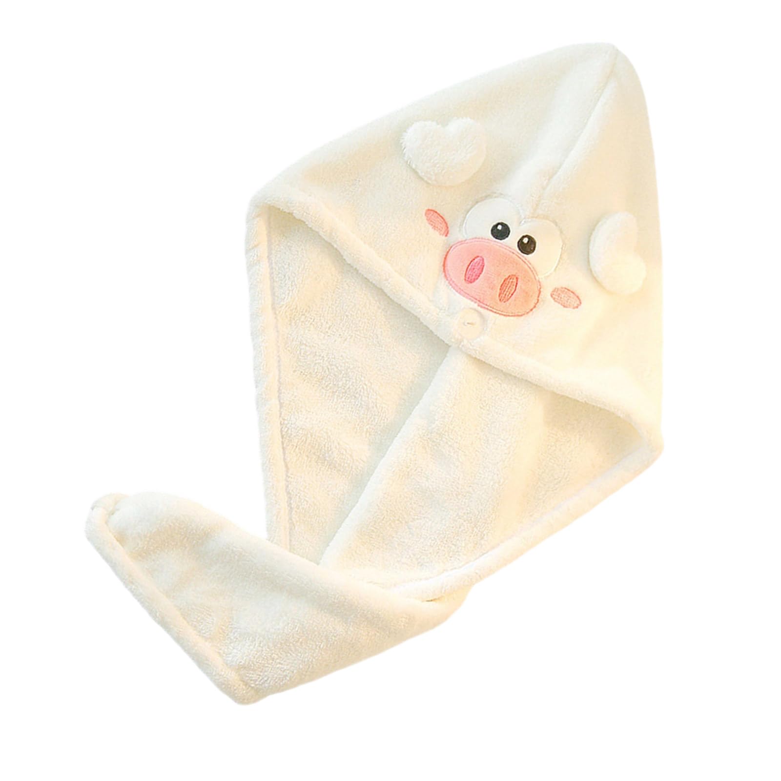 HDOYTXXM Cartoon Quick Dry Hair Towel Wrap for Wet Super Absorbent Microfiber Towel with Button for Women Long & Thick Hairs Absorbent Wrap