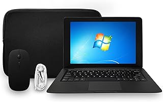 iSTYLE 10.1 inch Windows 10 Ultra Thin Full HD Laptop 2GB RAM 32GB Storage [Atom 1.44Ghz Quad Core USB 3.0 WiFi HDMI Bluetooth] Laptop Accessories,Laptop Bag Mouse Mouse Pad Headphone (Black)