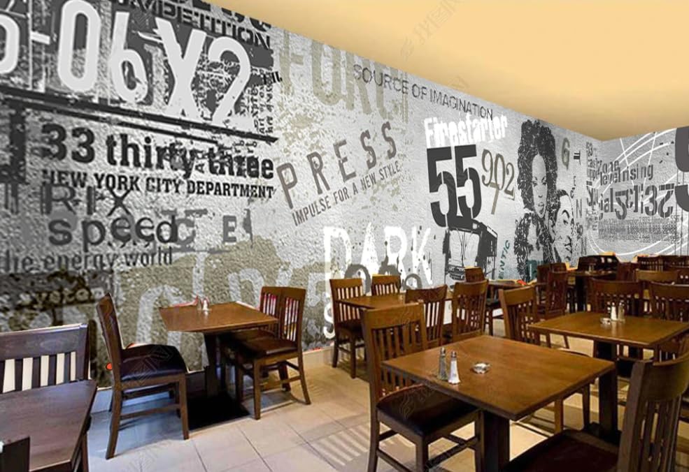 Papier peint intissé bar à graffitis de rue pour créer un salon style loft