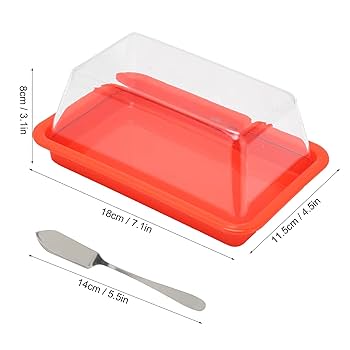 Beurrier Avec Couvercle Transparent - Rangement Beurre/Fromage - Sans BPA - Lave-vaisselle - Grand