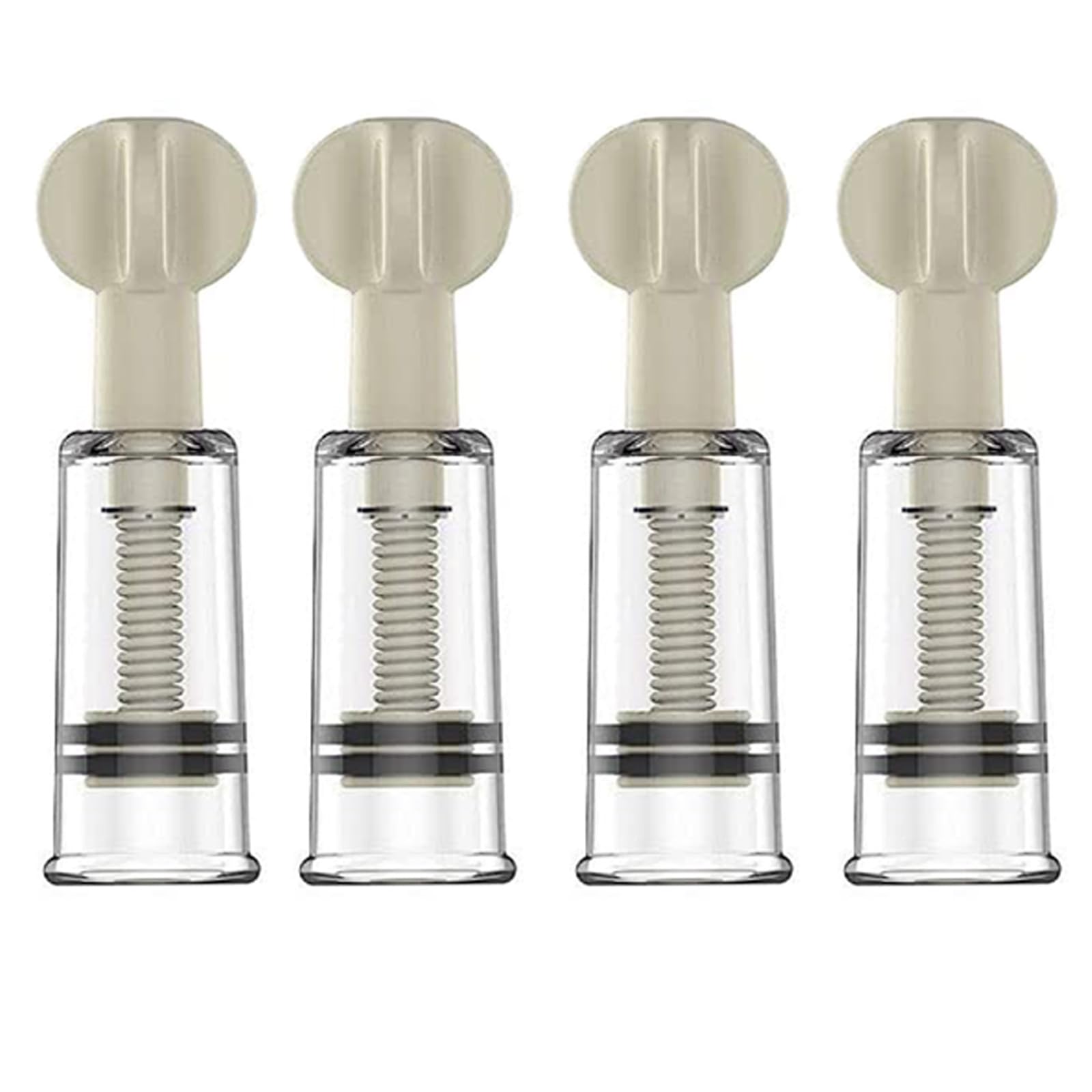 Jesakmie 4 pcs Vacuum Twist Suction Cupping Device White Nipple Sucker Rotating Twists Suction Cups Cupping for Relaxation Pain Body Pregnant Woman Breastfeeding