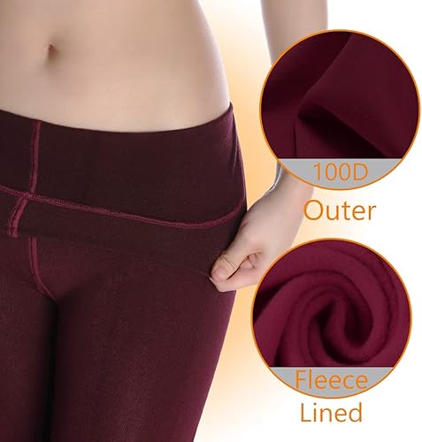 Miniatura 2 de G&Y 2 pares de medias con forro polar para mujer, 120D, opacas, cálidas, para invierno