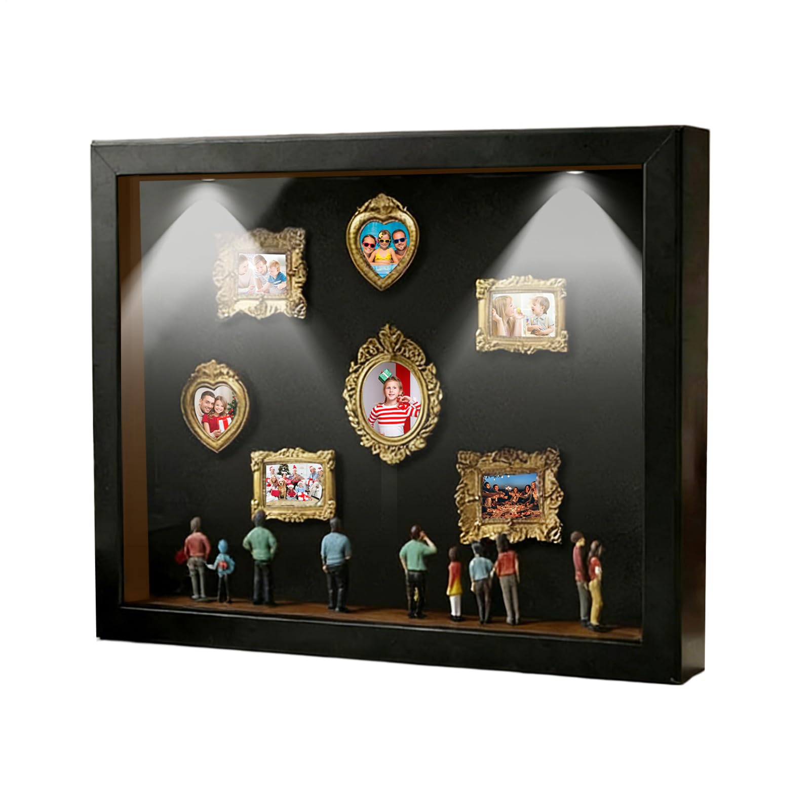 Generico Mini Museum - Rilievo Fai Da Te Con Statuine,Cornice Scatola Decor Scrivania - Per Casa Camera da Appartamento Ufficio Hotel Feste di Compleanno Regali per Famiglia e Adulti