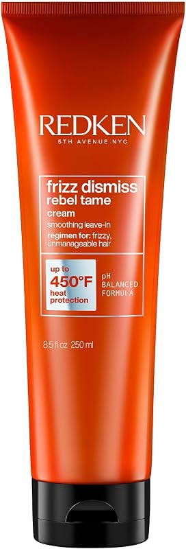 Redken Frizz Dismiss Rebel Tame Heat Protective Leave-In Cream For Frizzy Hair - Protects Hair Against Frizz
