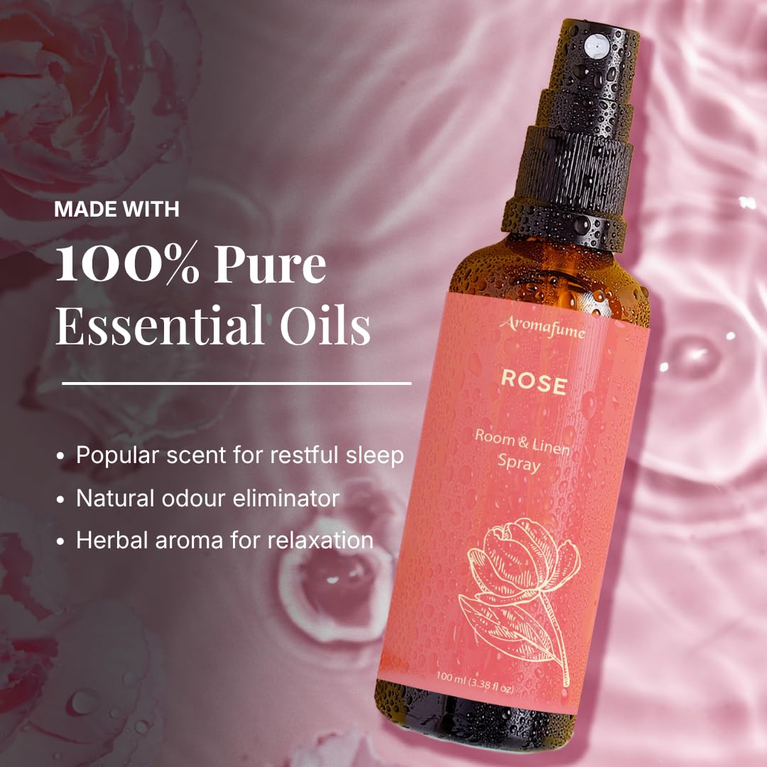 Rose Air Freshener Spray for Room, Linen & Pillow 100ml by Aromafume view 5