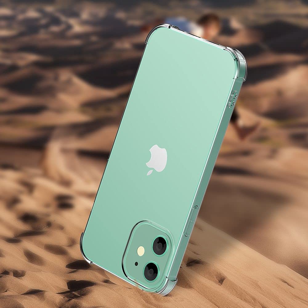 Coque Apple iPhone 12 Mini Silicone Antichocs à Coins Renforcés - Transparent - Français