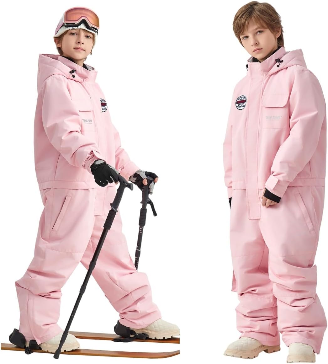 Boys/Girls One Piece Ski Suits Overalls Jumpsuit Windproof Waterproof Snowboarding Snow Suit for Kids Winter Outdoor - Image 5