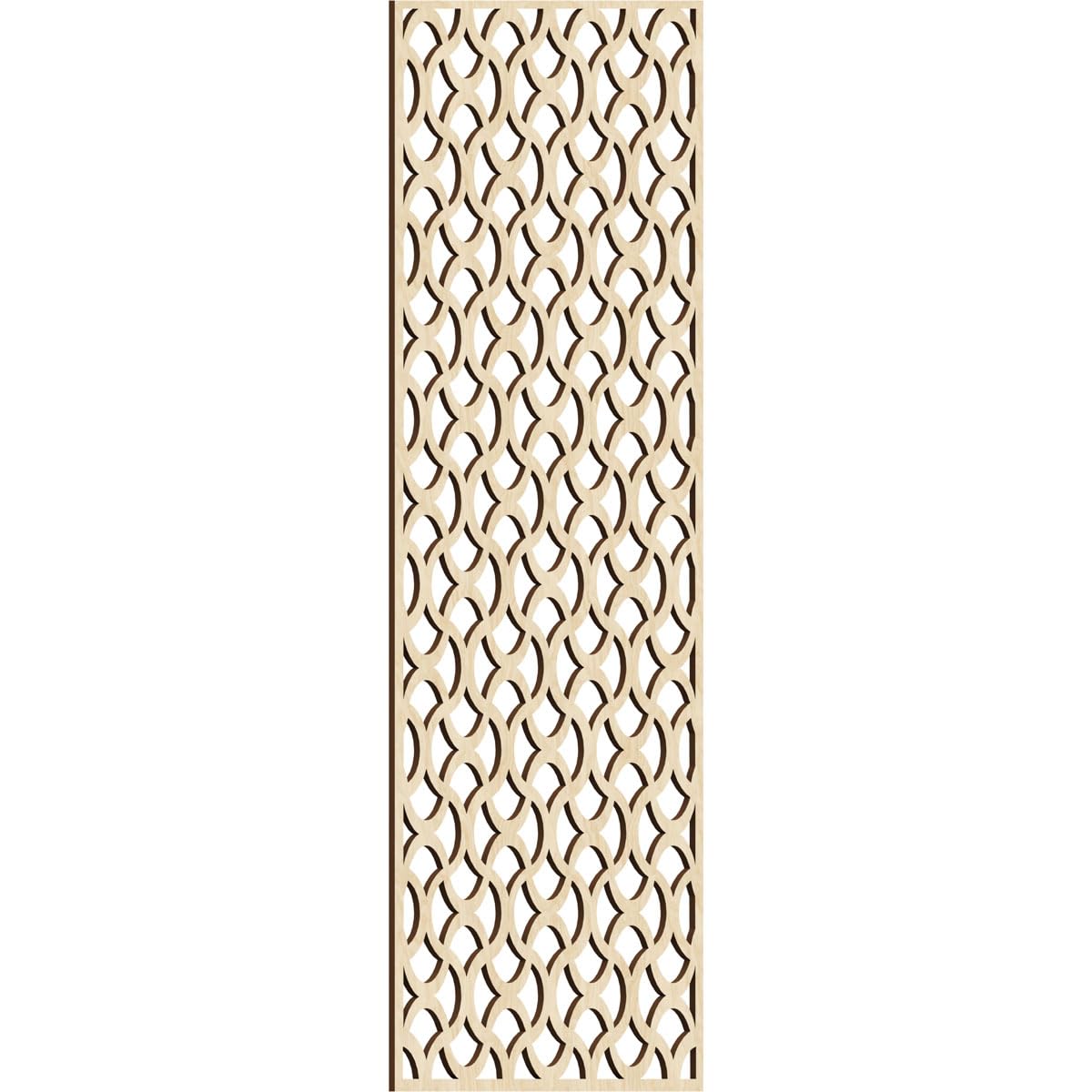 Resort Decorative Pierced Fretwork Wood Wall Panels, 25 3/8"W x 64 3/8"H x 3/8"T, Birch