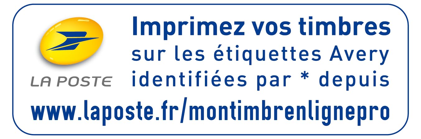 Avery Étiquettes Autocollantes Blanches, 2400 Pièces, L7159-100, 63,5 x 33,9mm, Papier A4, Feuille A4, Pour Imprimantes Laser, Anti-Bourrage, FSC Certifiées, Pour adressage et expédition