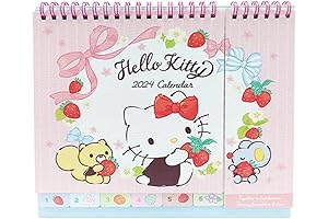 2024 Kawaii Cat Monthly Yearly Desktop Calendar