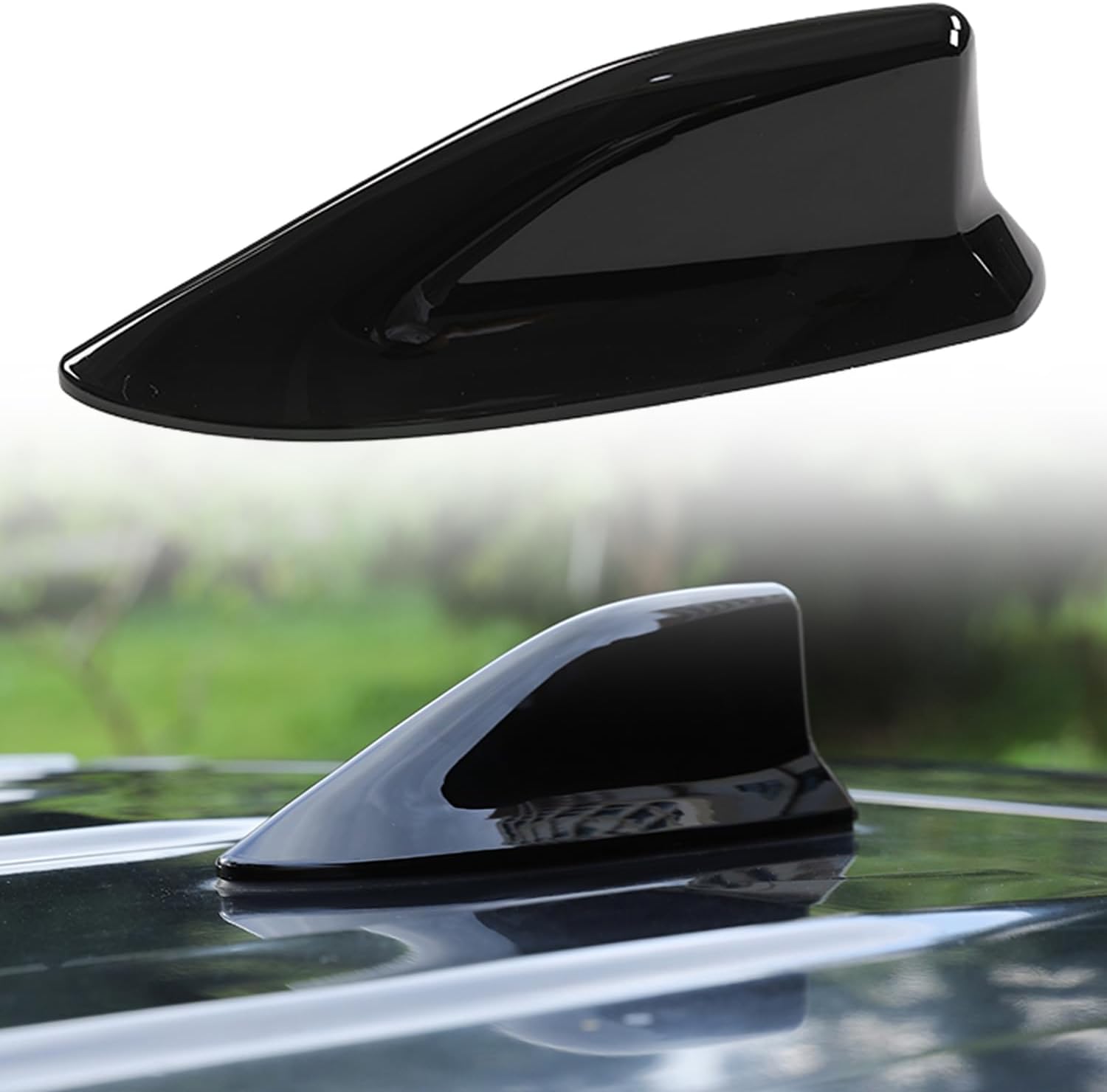 HIGH FLYIING for Toyota RAV4 2019-2025 Car Exterior Accessories Roof Shark Fin Aerial Antenna Cover Trim ABS 1pc (Gloss Black) (NOT Fit Prime, XSE)